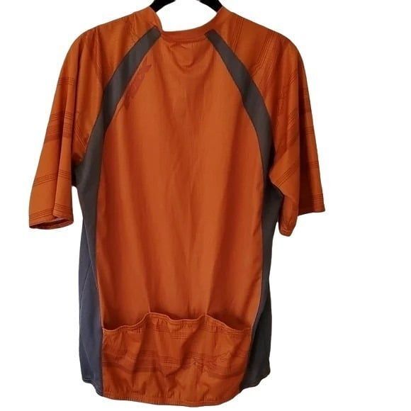 Fox Mens Shirt Burnt Orange M Bike Cycling Jersey Short Sleeve Zip Up - Picture 4 of 6